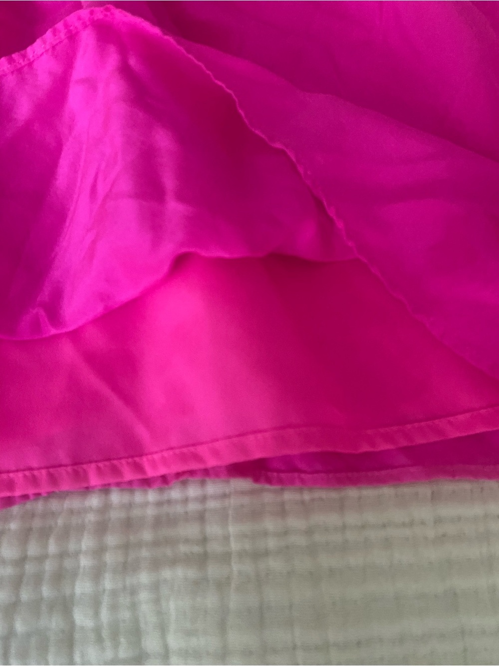 J Crew Pink Silk Bow Lined Tank Adjustable Straps SZ M Beautiful - Picture 7 of 8